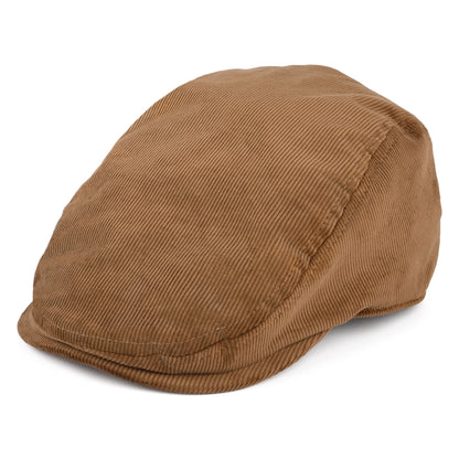 Casquette Plate en Velours Côtelé marron KANGOL