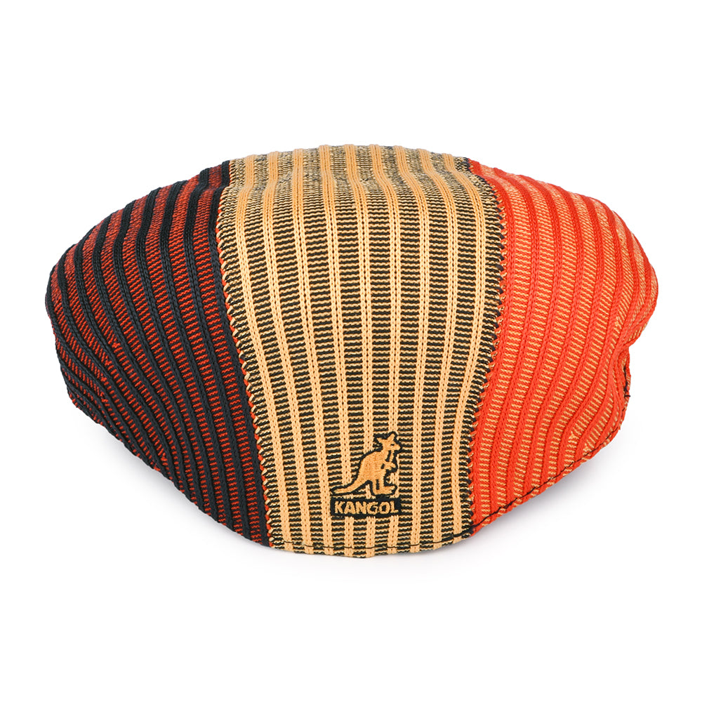 Casquette Plate 504 Tri Tone Rib vin-doré-rouge KANGOL
