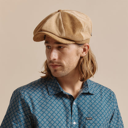Casquette Gavroche en Velours Côtelé Ample Brood bronze-sable BRIXTON