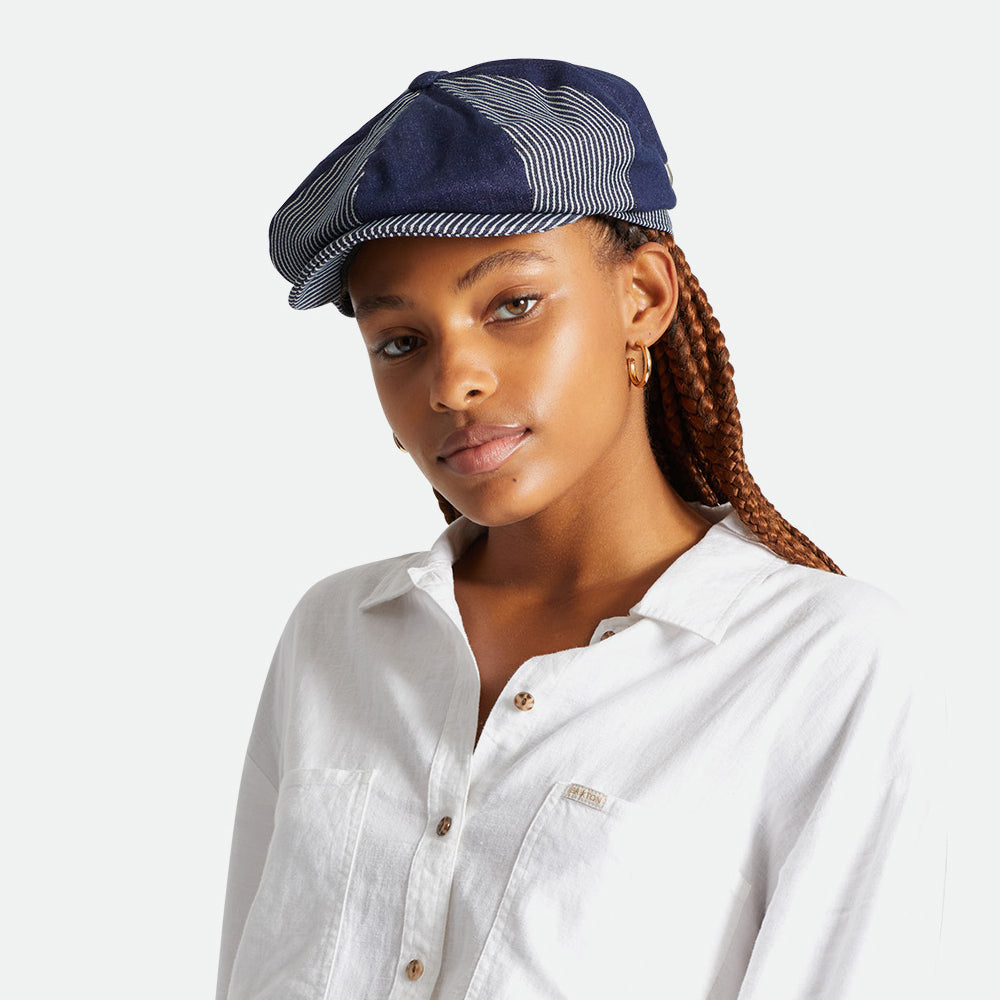 Casquette Gavroche Ample Brood denim BRIXTON