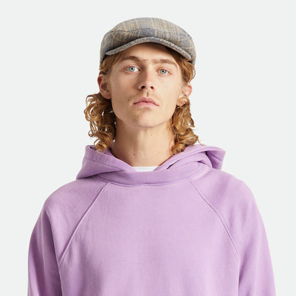 Casquette Plate à Carreaux Hooligan beige sable-gris BRIXTON