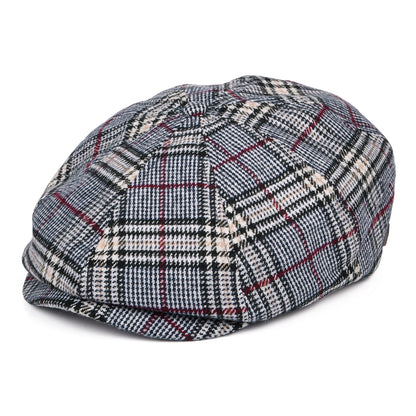 Casquette Gavroche à Carreaux Brood bleu-blanc cassé BRIXTON