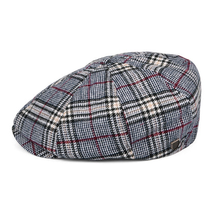 Casquette Gavroche à Carreaux Brood bleu-blanc cassé BRIXTON