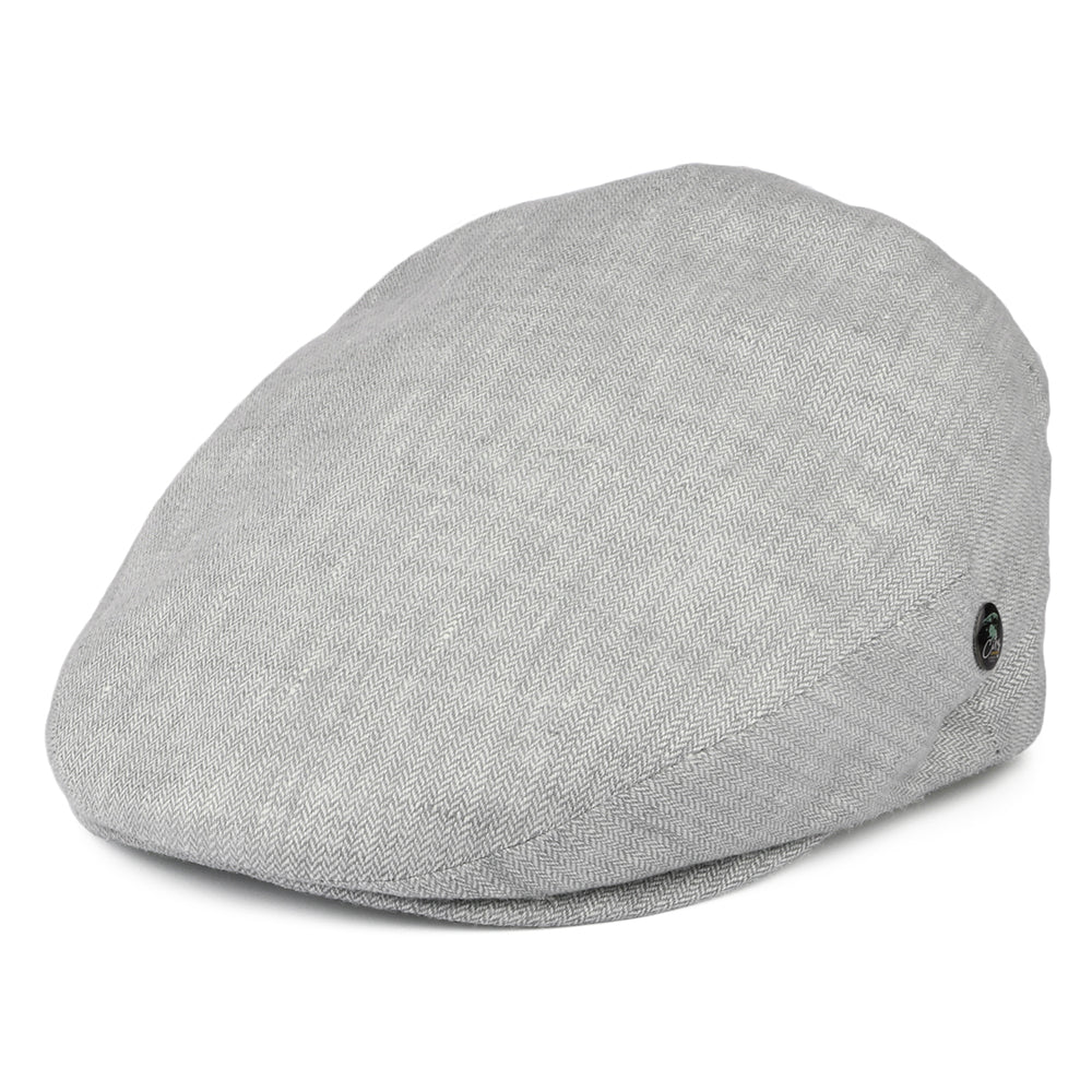 Casquette Plate en Lin à Micro Chevrons bleu glacé CITY SPORT