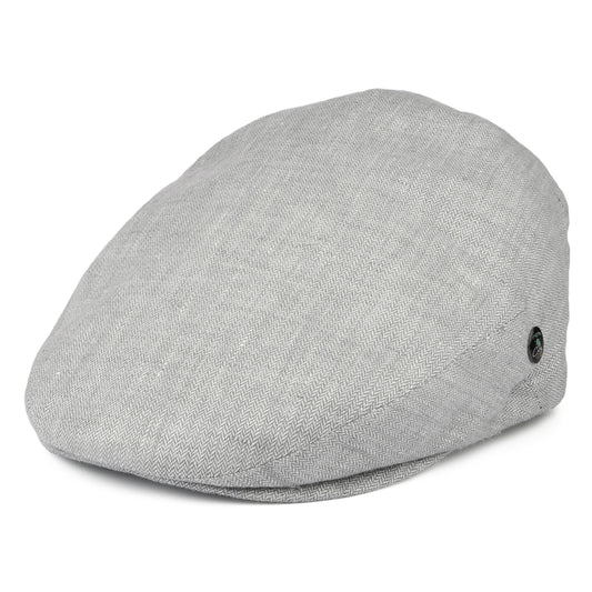 Casquette Plate en Lin à Micro Chevrons bleu glacé CITY SPORT