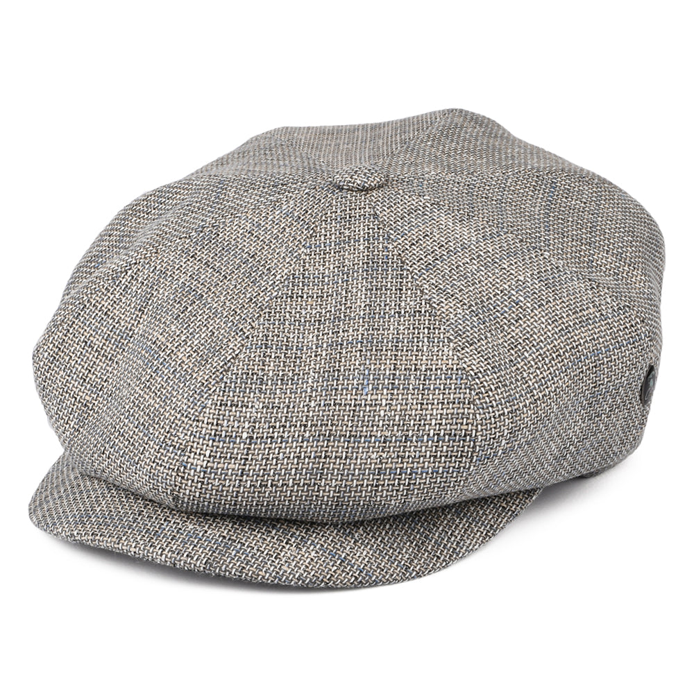 Casquette Gavroche en Lin et Coton gris-bleu CITY SPORT