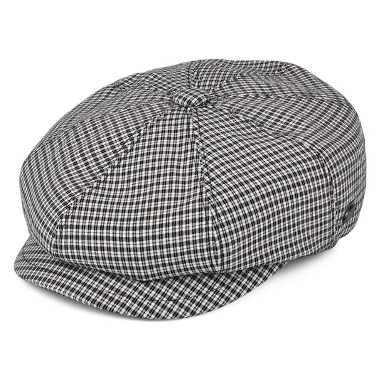 Casquette Gavroche Seersucker Laz noir-blanc BAILEY