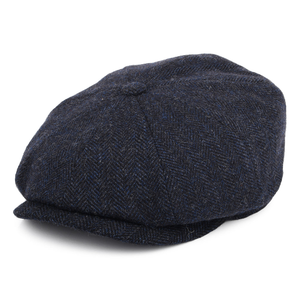 Casquette Gavroche en Laine à Chevrons Hatteras bleu STETSON
