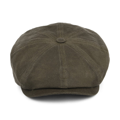Casquette Gavroche Vintage en Coton Ciré Avec Protège-Oreilles Hatteras olive STETSON