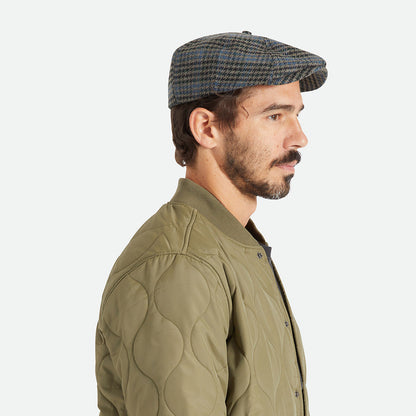 Casquette Gavroche Pied-de-Poule Brood pierre-bleu BRIXTON