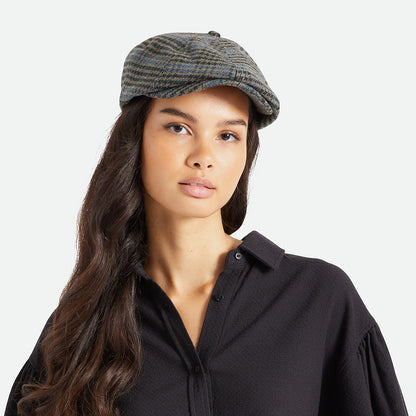 Casquette Gavroche Pied-de-Poule Brood pierre-bleu BRIXTON
