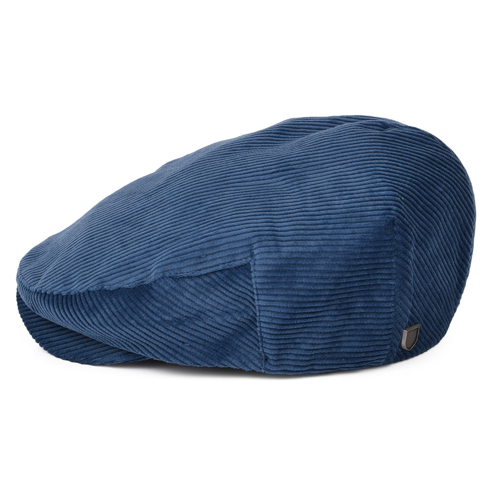 Casquette Plate en Velours Côtelé Hooligan bleu BRIXTON