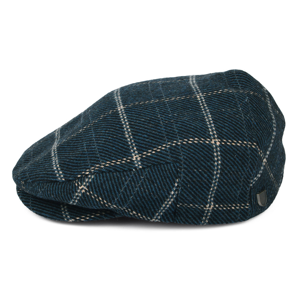 Casquette Plate Ample à Carreaux Hooligan bleu-noir BRIXTON