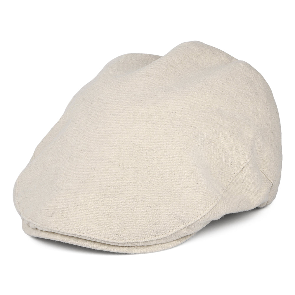 Casquette Plate en Lin et Coton Épais Skye Balmoral crème CHRISTYS