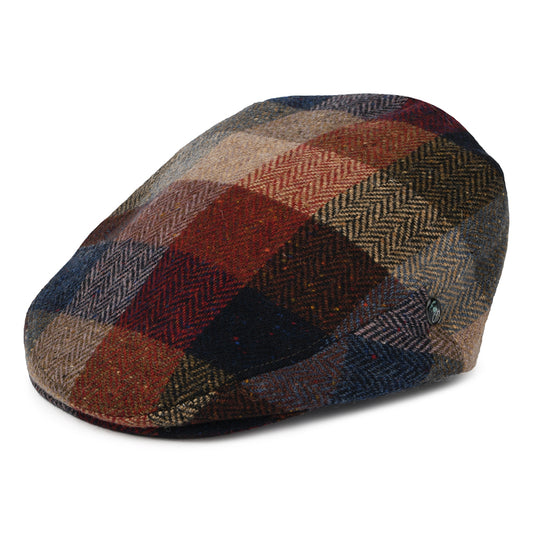 Casquette Plate en Tweed du Donegal Patch multicolore CITY SPORT