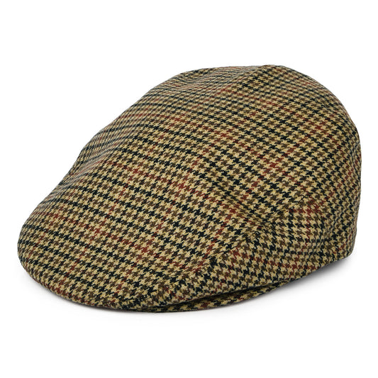 Casquette Plate en Laine et Cachemire Pied-de-Poule camel-multi CITY SPORT