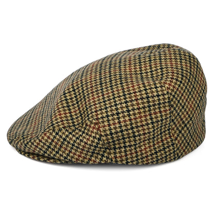 Casquette Plate en Laine et Cachemire Pied-de-Poule camel-multi CITY SPORT
