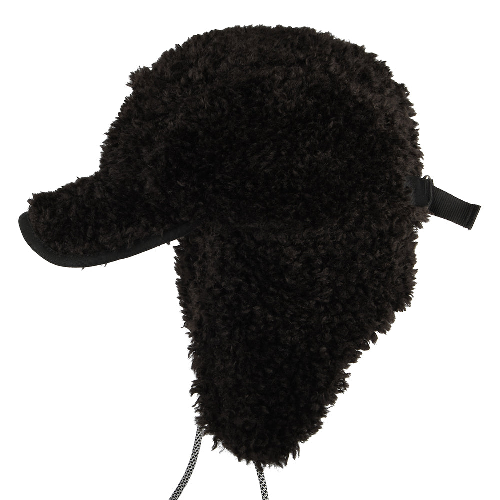 Casquette Saharienne en Imitation Peau de Mouton Utility noir KANGOL