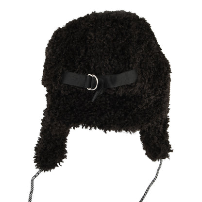 Casquette Saharienne en Imitation Peau de Mouton Utility noir KANGOL