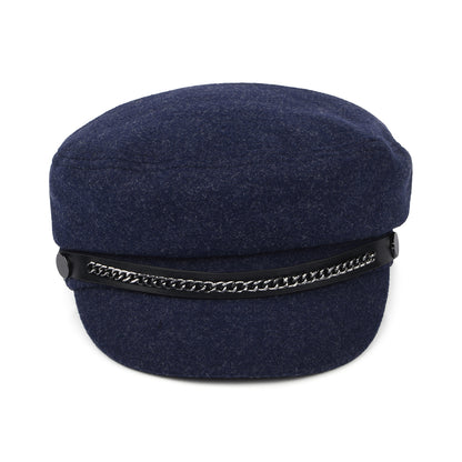 Casquette Gavroche en Feutre bleu marine SEEBERGER