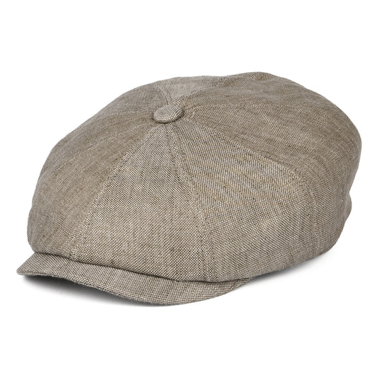 Casquette Gavroche en Lin Chiné Hatteras beige STETSON