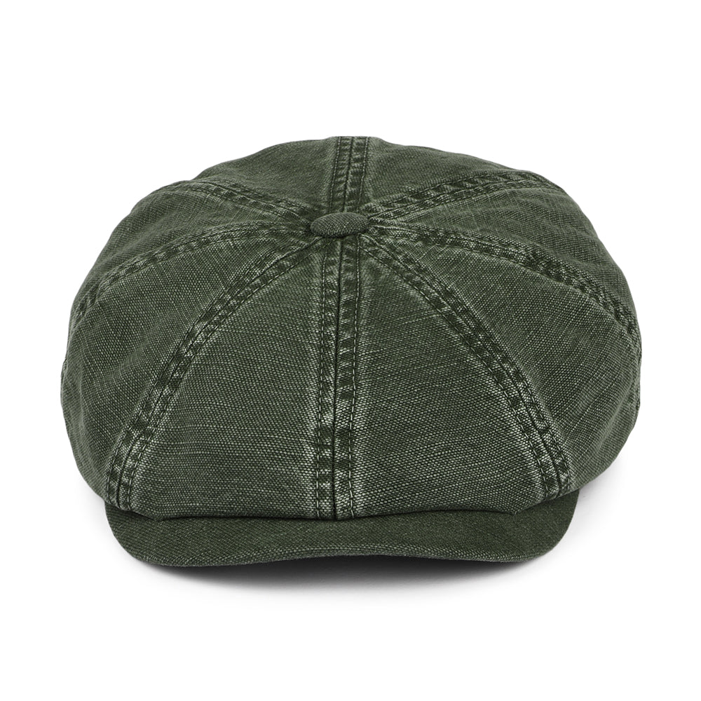 Casquette Gavroche en Coton et Lin Hatteras olive STETSON