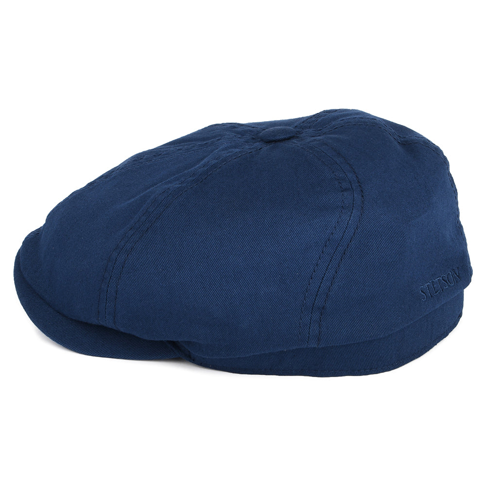 Casquette Gavroche en Coton Sergé bleu marine STETSON