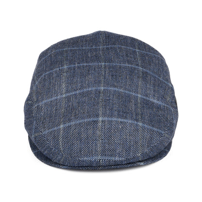 Casquette Plate en Coton Mélangé à Carreaux bleu marine-bleu CITY SPORT