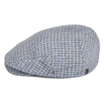 Casquette Plate Pied-de-Poule Hooligan bleu-blanc cassé BRIXTON