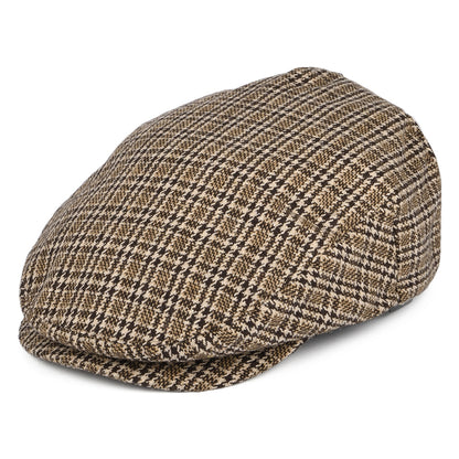 Casquette Plate Pied-de-Poule Hooligan marron foncé-sable BRIXTON