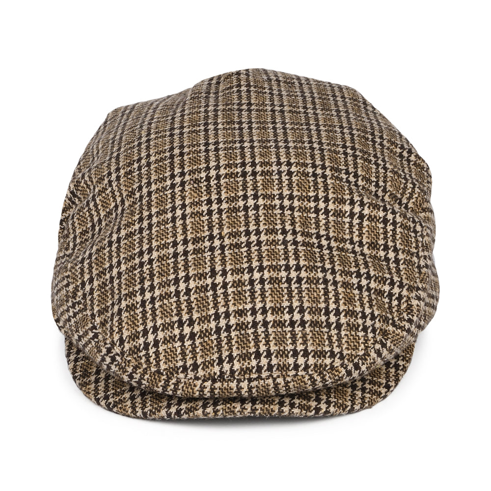Casquette Plate Pied-de-Poule Hooligan marron foncé-sable BRIXTON