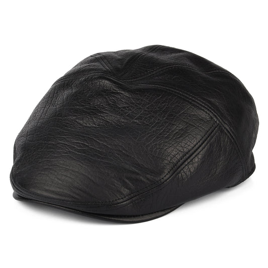 Casquette Plate en Cuir Reffell noir BAILEY
