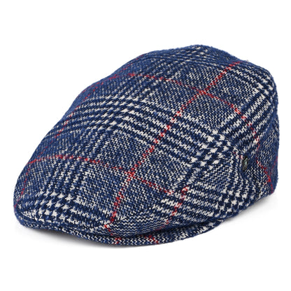 Casquette Plate Prince-de-Galles en Laine Vierge bleu CITY SPORT