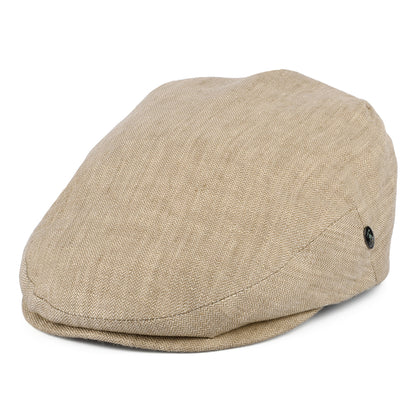 Casquette Plate en Lin à Micro Chevrons blé CITY SPORT