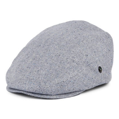Casquette Plate Été en Pure Soie à Chevrons bleu CITY SPORT