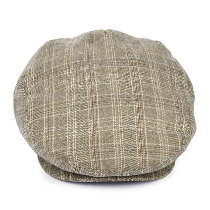 Casquette Plate à Carreaux Grantville beige sable JAXON & JAMES