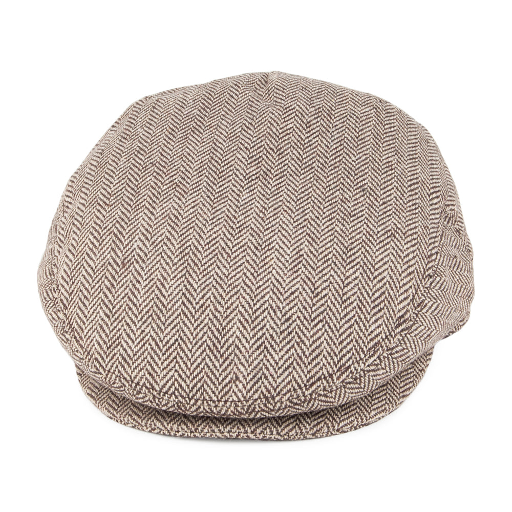 Casquette Plate à Chevrons marron JAXON & JAMES