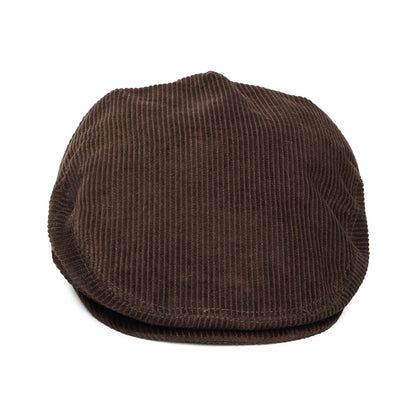 Casquette Plate en Velours Côtelé marron JAXON & JAMES