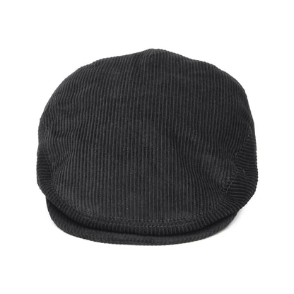 Casquette Plate en Velours Côtelé noir JAXON & JAMES
