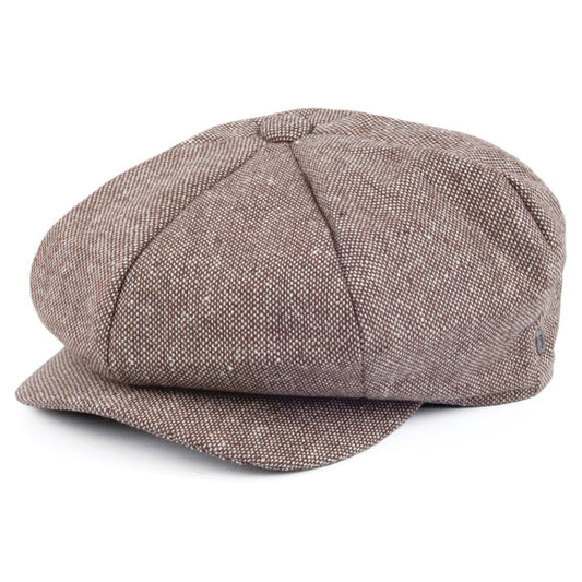 Casquette Gavroche La Grosse Pomme en Tweed Chiné marron JAXON & JAMES
