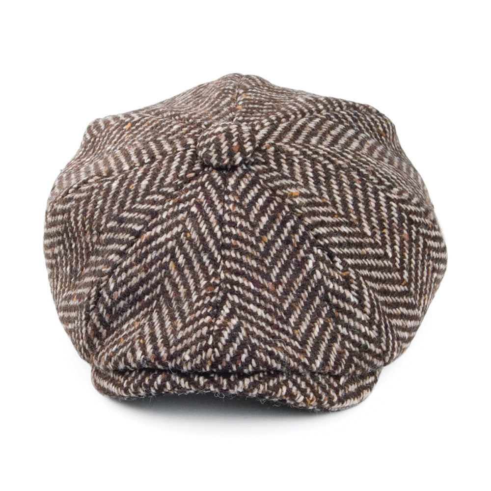 Casquette Gavroche à Larges Chevrons marron OLNEY