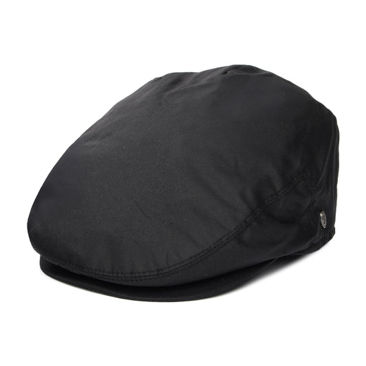 Casquette Plate en Toile Cirée Hydrofuge noir JAXON & JAMES
