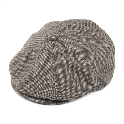 Casquette Gavroche en Tweed Chiné marron JAXON & JAMES