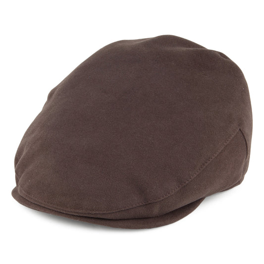 Casquette Plate en Moleskine marron CHRISTYS