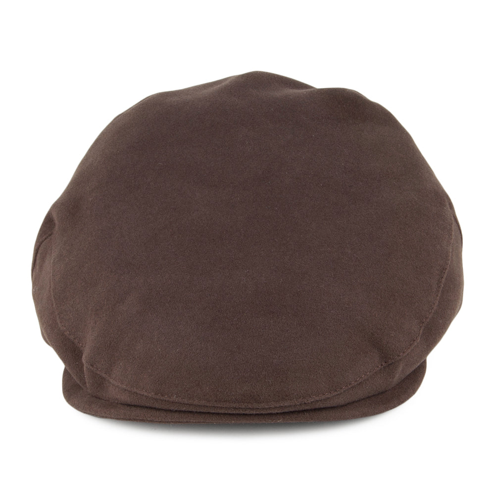 Casquette Plate en Moleskine marron CHRISTYS