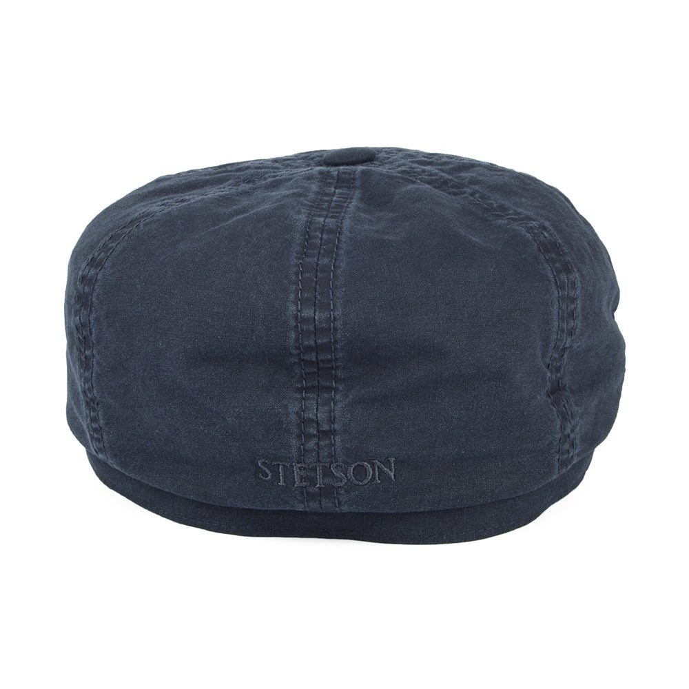 Casquette Gavroche en Coton Bio Délavé Hatteras bleu marine STETSON