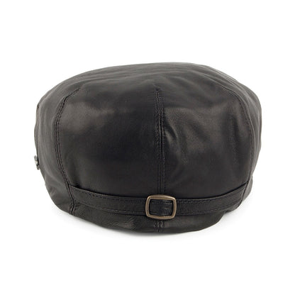 Casquette Plate en Cuir Stockton noir BAILEY
