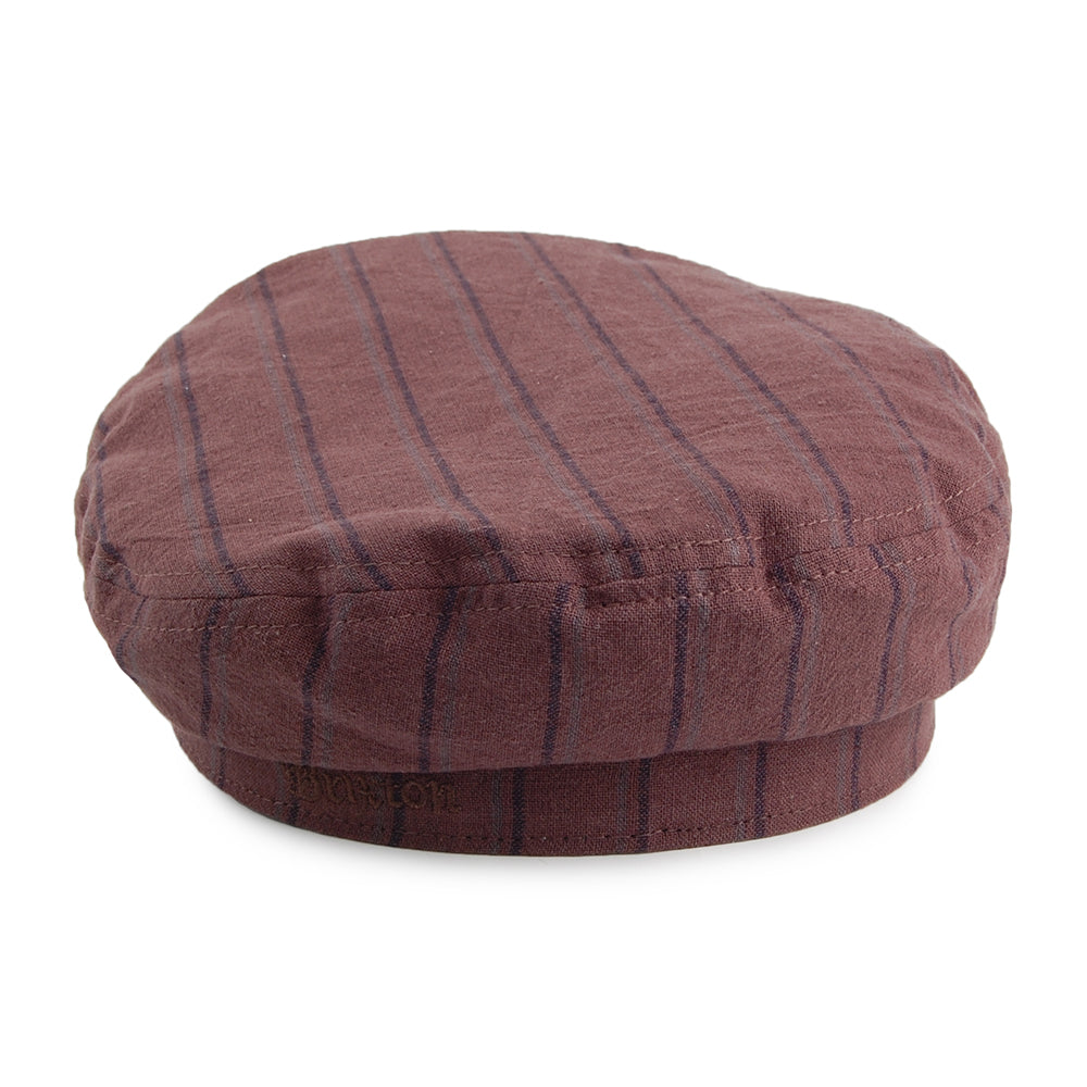 Casquette de Marin Fiddler à Rayures châtaigne BRIXTON