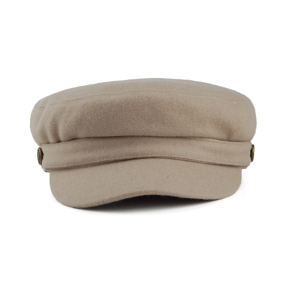 Casquette de Marin en Satin de Laine Joshua Ellis vison CHRISTYS