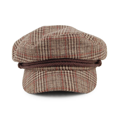 Casquette de Marin à Carreaux khaki-marron BRIXTON